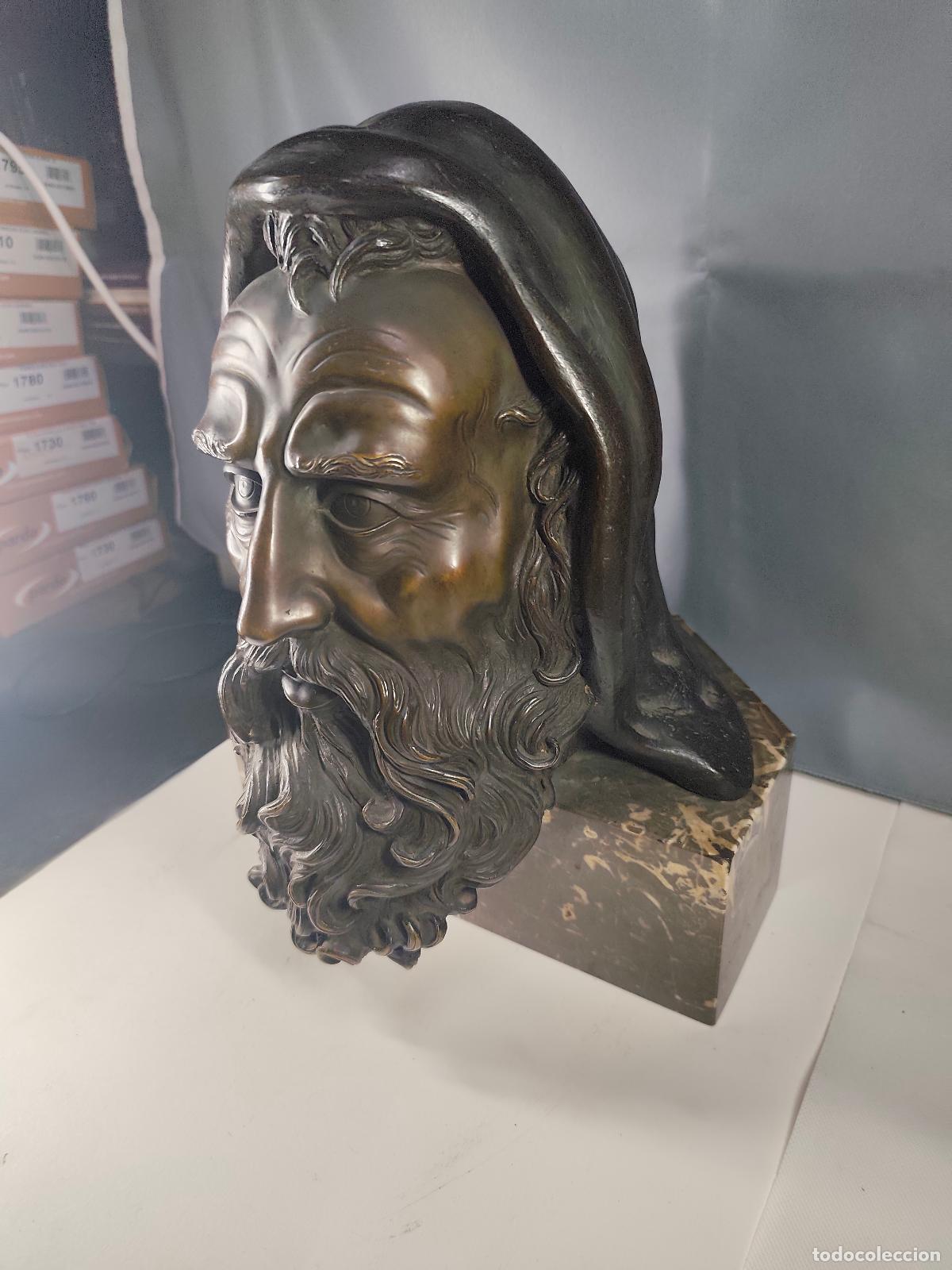 Antig&uuml;edades: cabeza en bronce siglo 19 - Foto 5