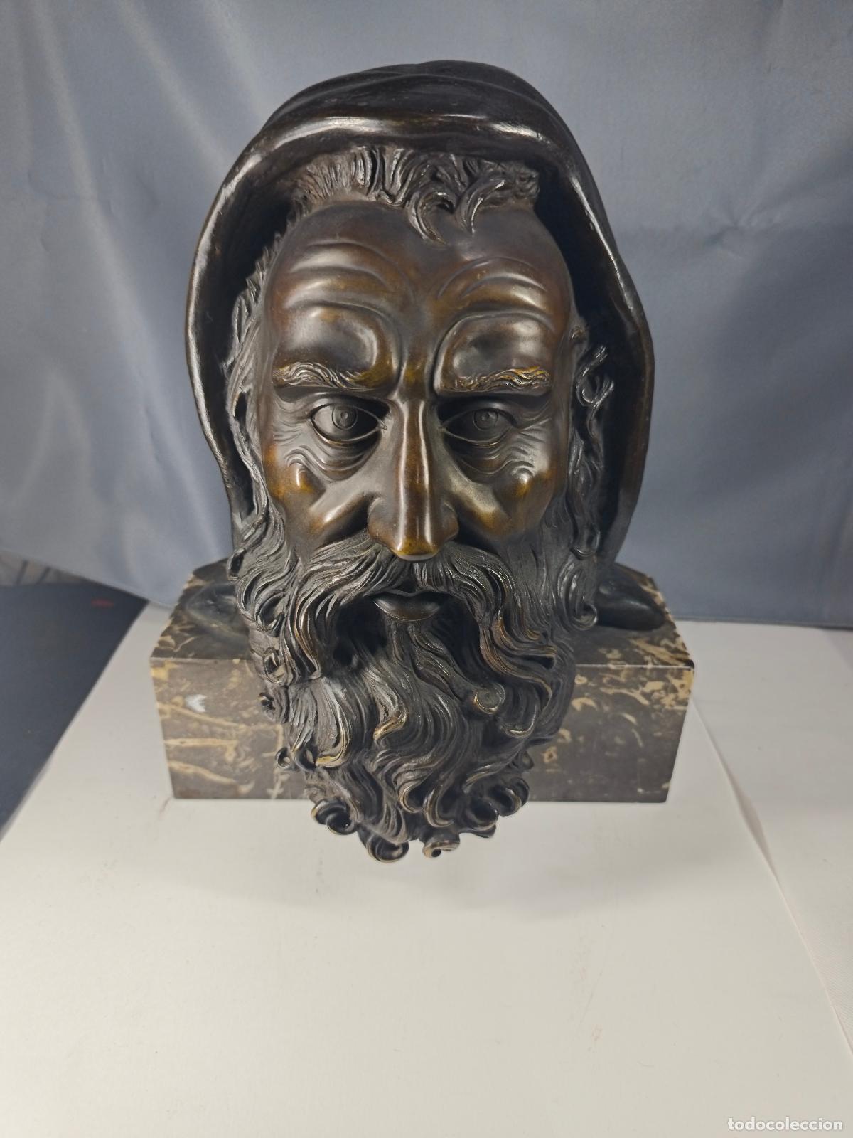 Antig&uuml;edades: cabeza en bronce siglo 19 - Foto 6