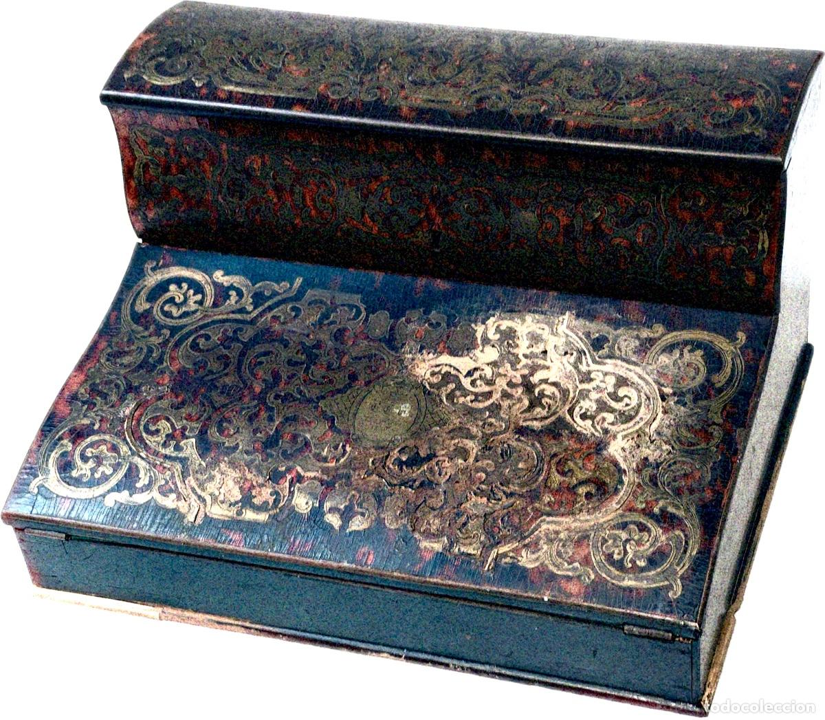 Antig&uuml;edades: Escritorio franc&eacute;s Boulle para restaurar. Siglo XIX