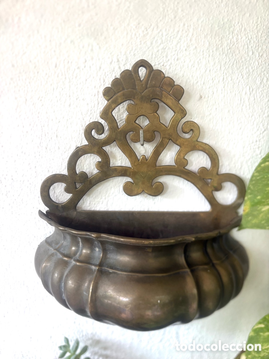 Antig&uuml;edades: BENDITERA DE BRONCE. - Foto 3