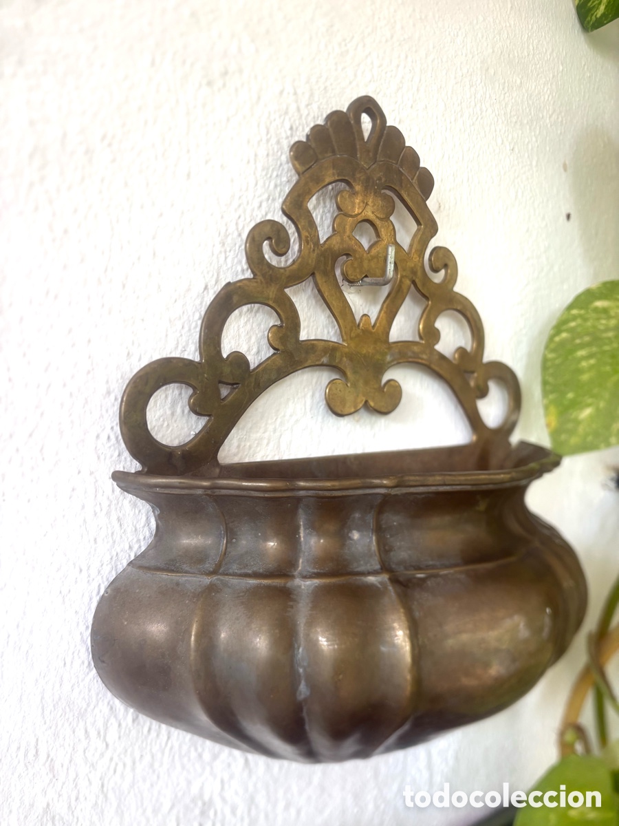 Antig&uuml;edades: BENDITERA DE BRONCE. - Foto 4
