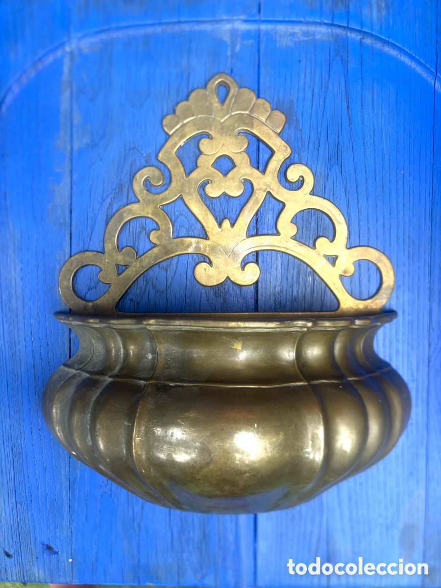 Antig&uuml;edades: BENDITERA DE BRONCE. - Foto 6