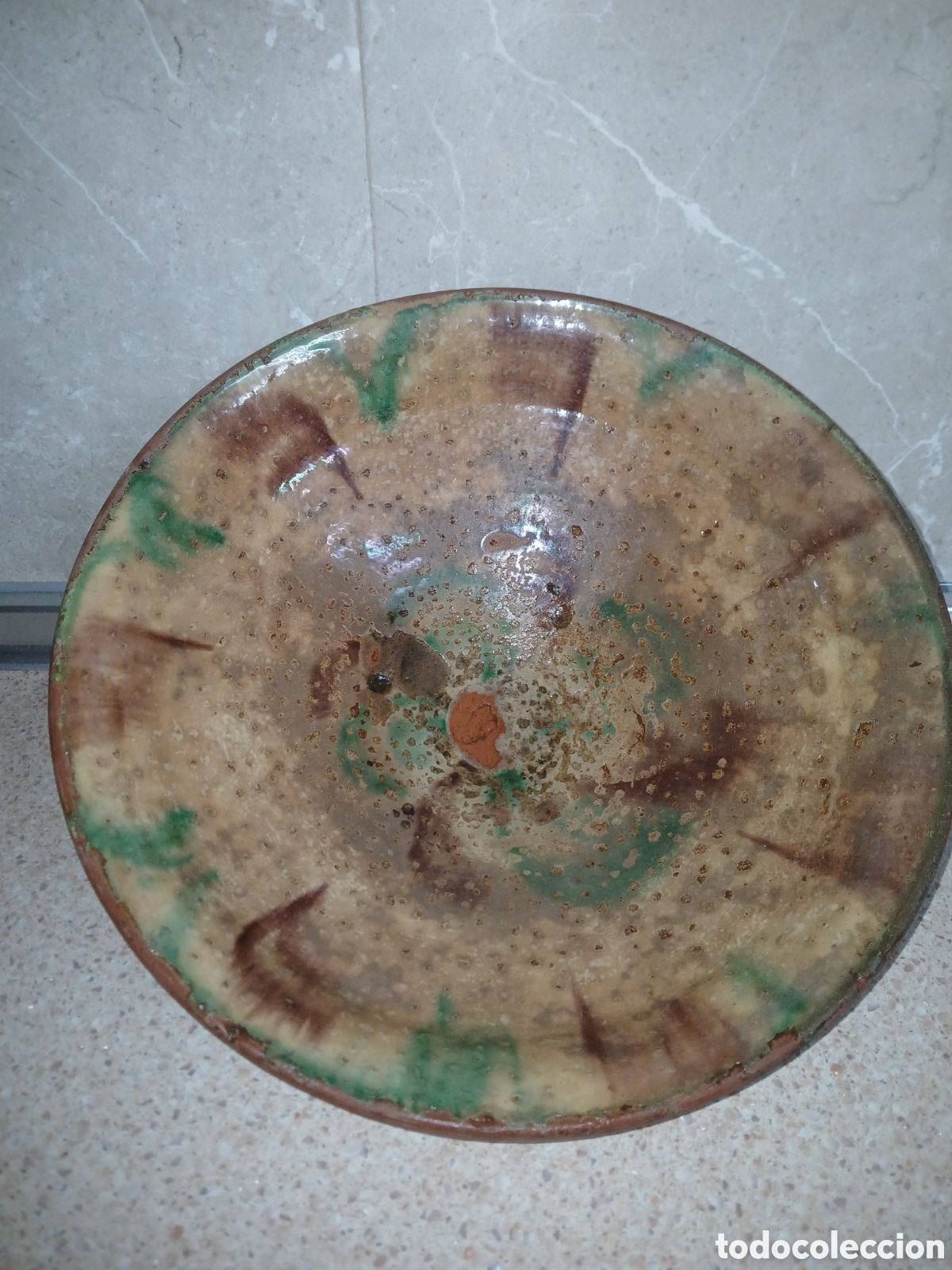 Antig&uuml;edades: ANTIGUO LEBRILLO DE CER&Aacute;MICA DE N&Iacute;JAR S.XIX, 34 CM