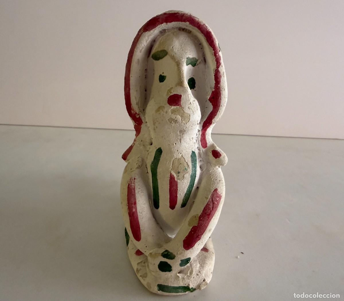 Antig&uuml;edades: Siurell Mallorqu&iacute;n de Barro Figura Mujer Sentada Cer&aacute;mica Alfarer&iacute;a Popular