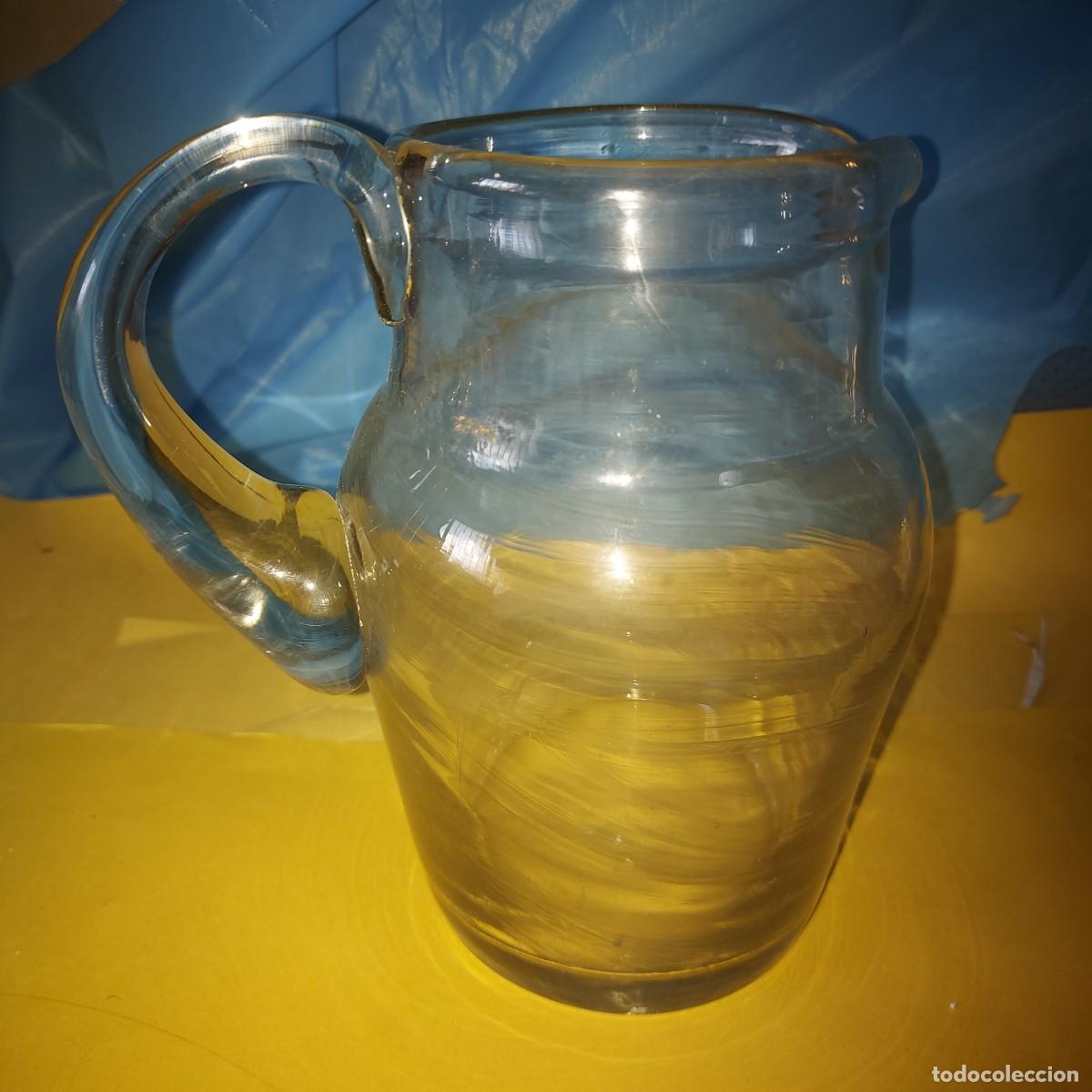 Antig&uuml;edades: JARRA CLASICA DE VIDRIO SOPLADO ARTESANAL