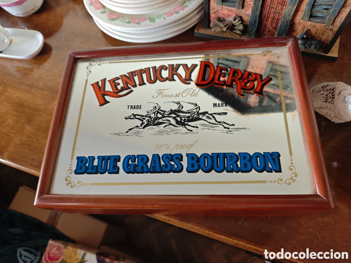 Antig&uuml;edades: Caja espejo publicitario Kentucky derby