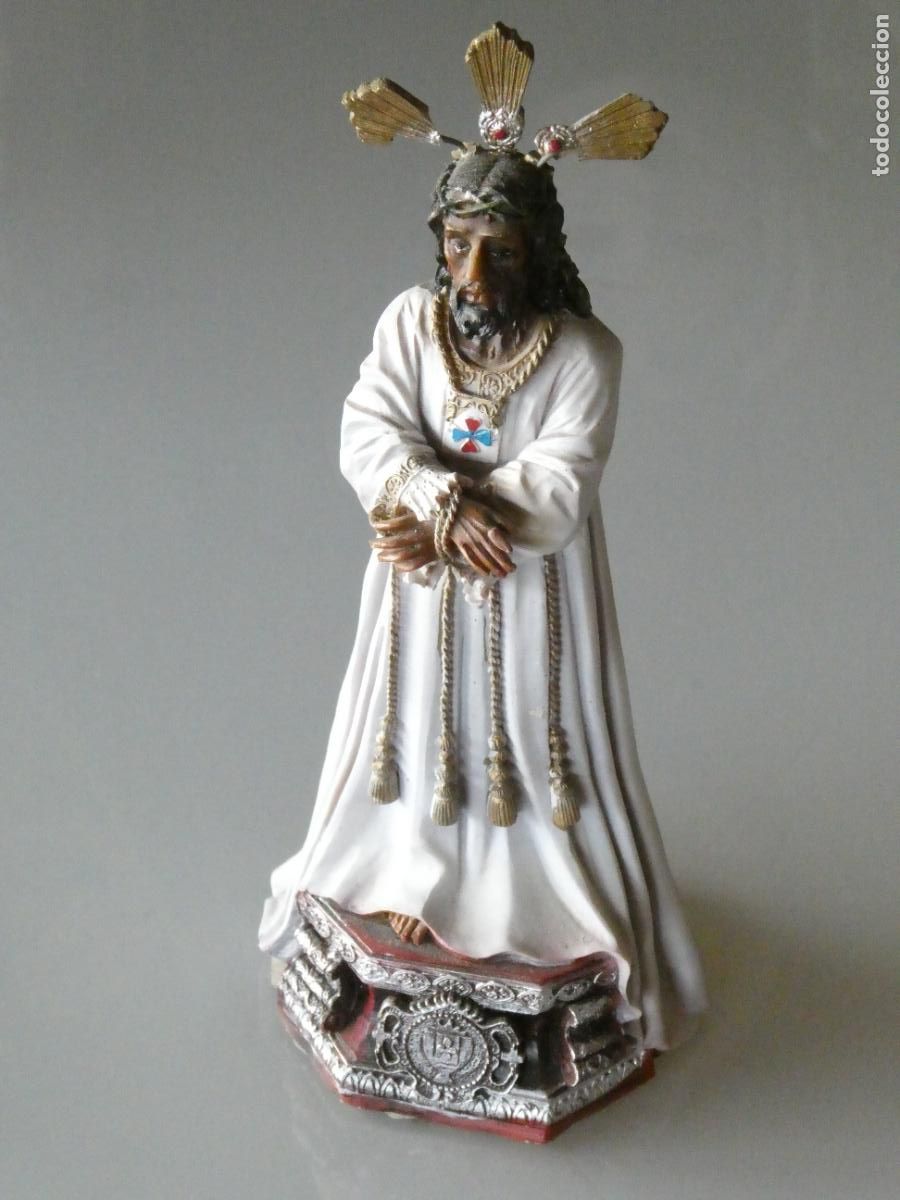 Antig&uuml;edades: FIGURA RELIGIOSA SEMANA SANTA DE M&Aacute;LAGA. NUESTRO PADRE JES&Uacute;S CAUTIVO. 20CM. 250GR