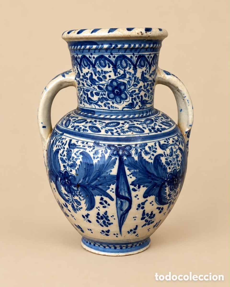 Antig&uuml;edades: Gran jarr&oacute;n cer&aacute;mica Talavera Ruiz de Luna.