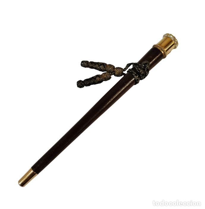 Antig&uuml;edades: MINIATURA DE BAST&Oacute;N DE ALCALDE DE BARCELONA. MADERA Y ORO 18K. ESPA&Ntilde;A. SIGLOS XIX-XX.