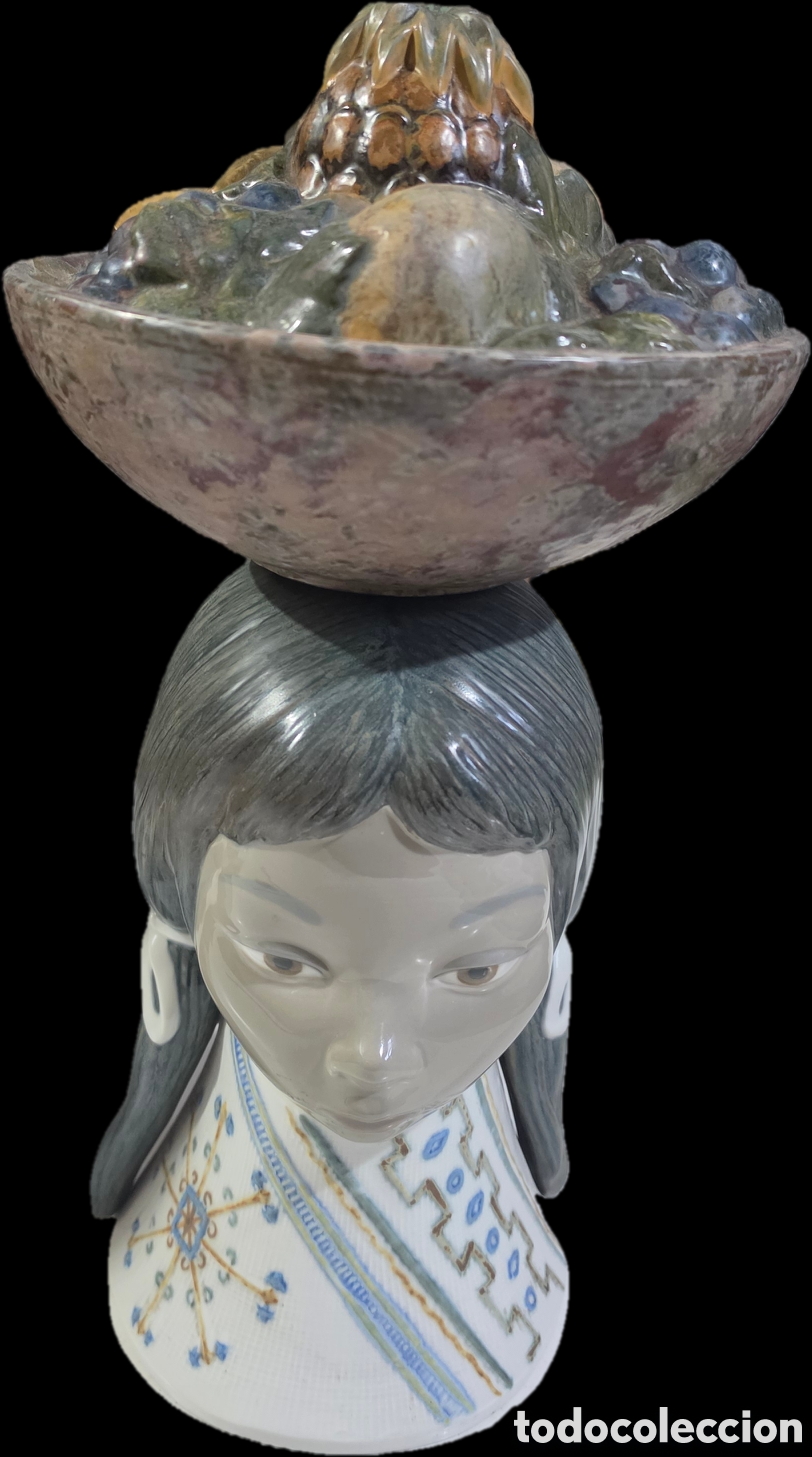 Antig&uuml;edades: FIGURA CABEZA DE GUADALUPANA EN PORCELANA LLADRO