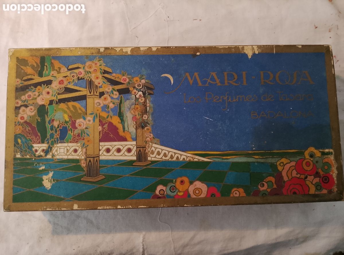 Antig&uuml;edades: Estuche 3 Jabones MARI-ROSA -Los Perfumes de Tasara (Badalona) 1929 -