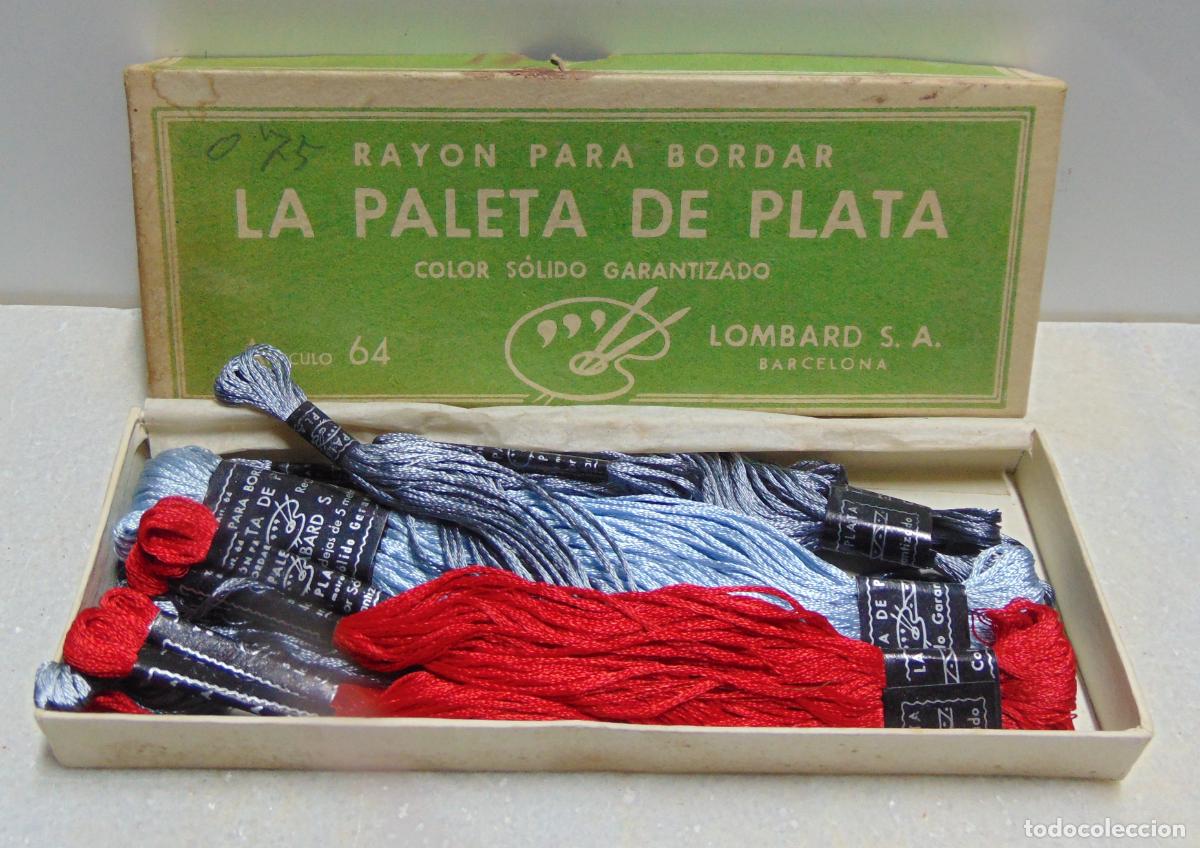Antig&uuml;edades: ANTIGUOS HILOS DE BORDAR LA PALETA DE PLATA EN VARIOS COLORES, VER LA FOTO, NUEVO