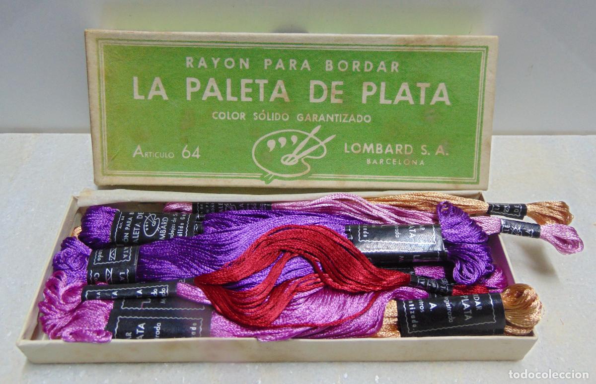 Antig&uuml;edades: ANTIGUOS HILOS DE BORDAR LA PALETA DE PLATA EN VARIOS COLORES, VER LA FOTO, NUEVO