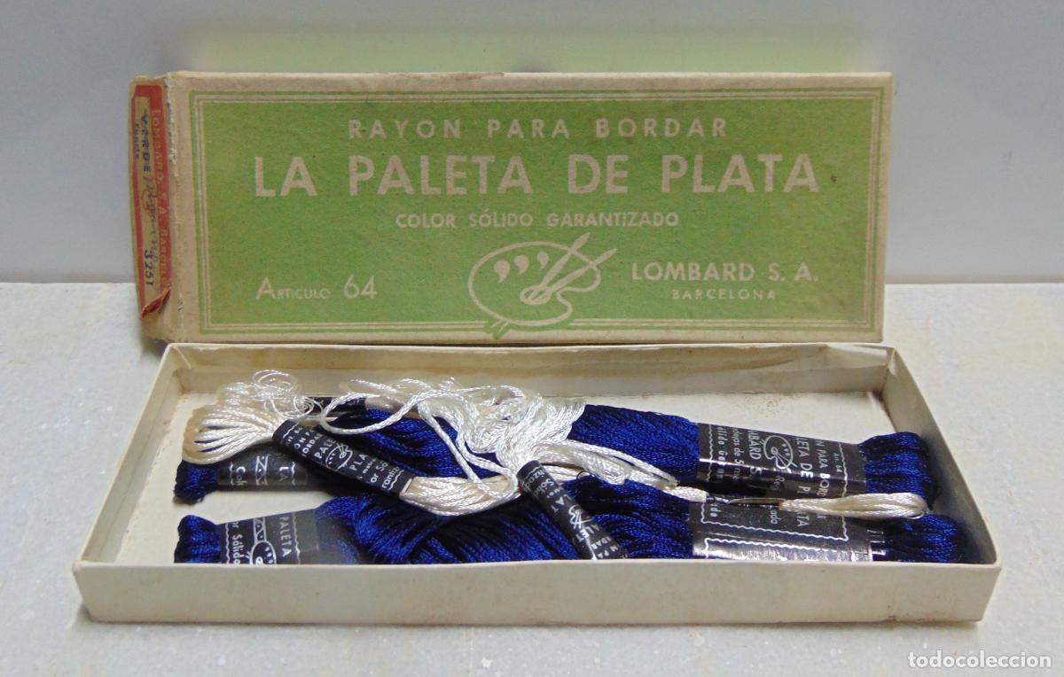 Antig&uuml;edades: ANTIGUOS HILOS DE BORDAR LA PALETA DE PLATA, VER LA FOTO, NUEVO
