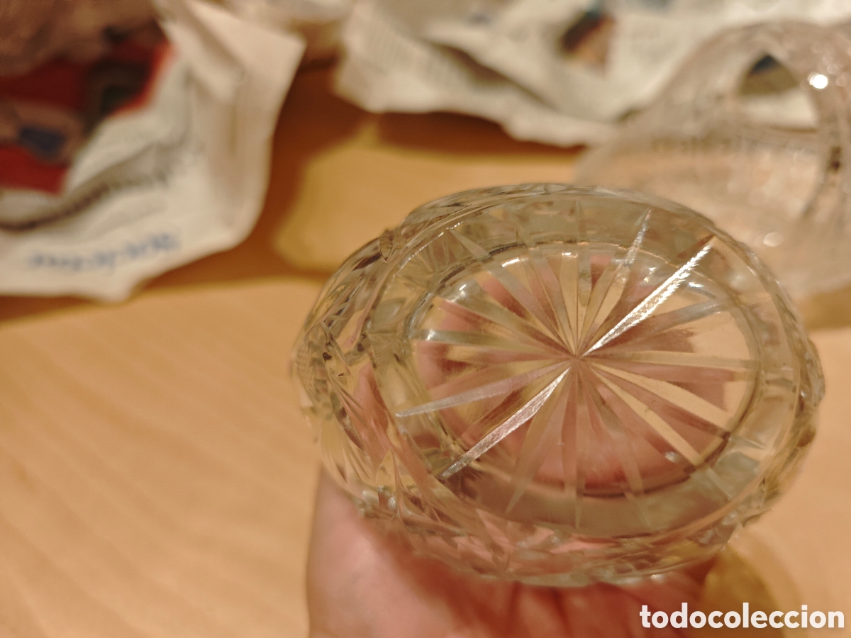 Antig&uuml;edades: Cestita de cristal tallado - Foto 5