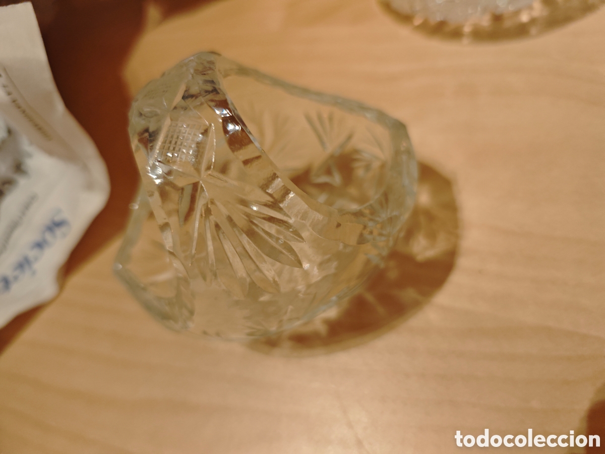 Antig&uuml;edades: Cestita de cristal tallado - Foto 6