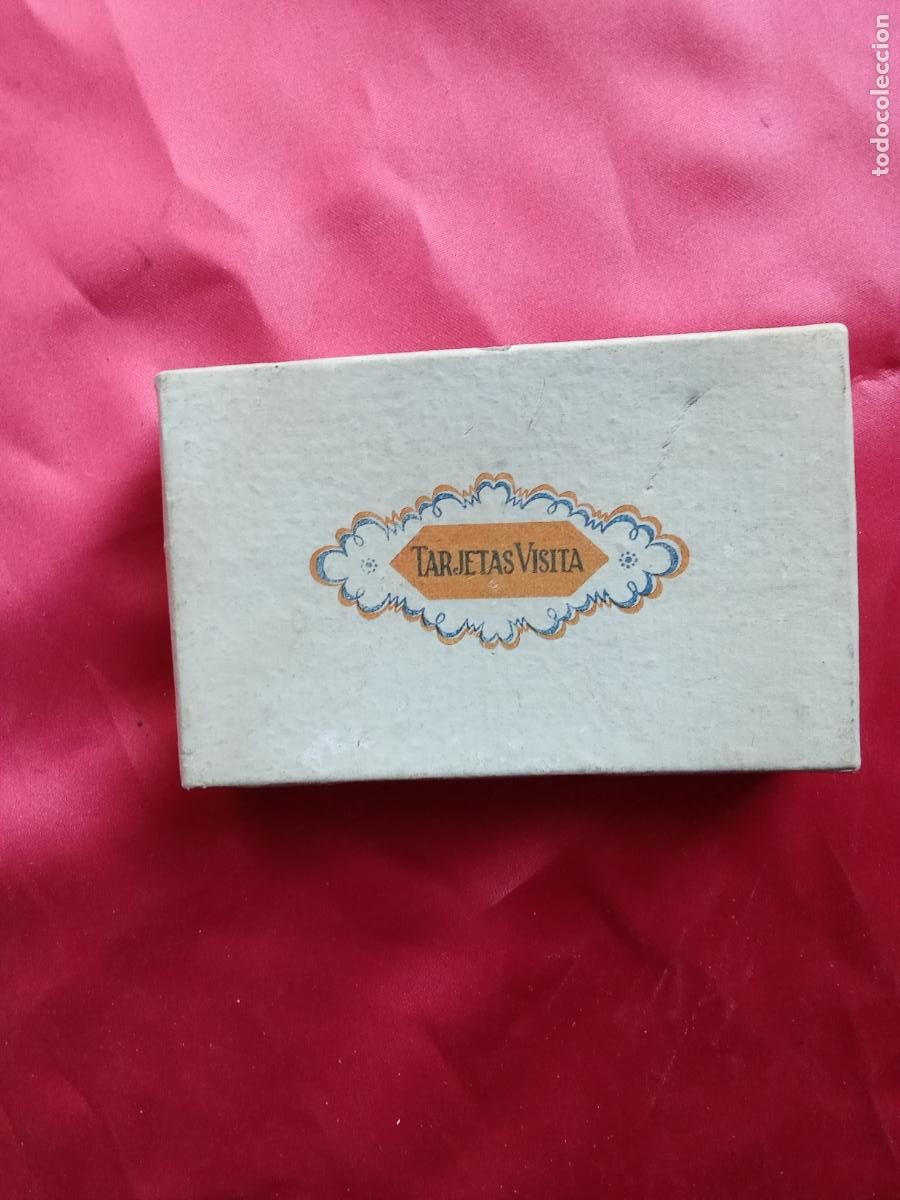 Antig&uuml;edades: Bonita y antigua caja de carton de tarjetas de visita. Rinconera