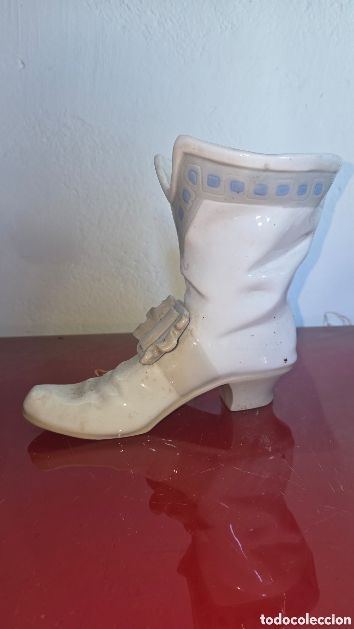 Antig&uuml;edades: Bota mosquetero porcelana lladro