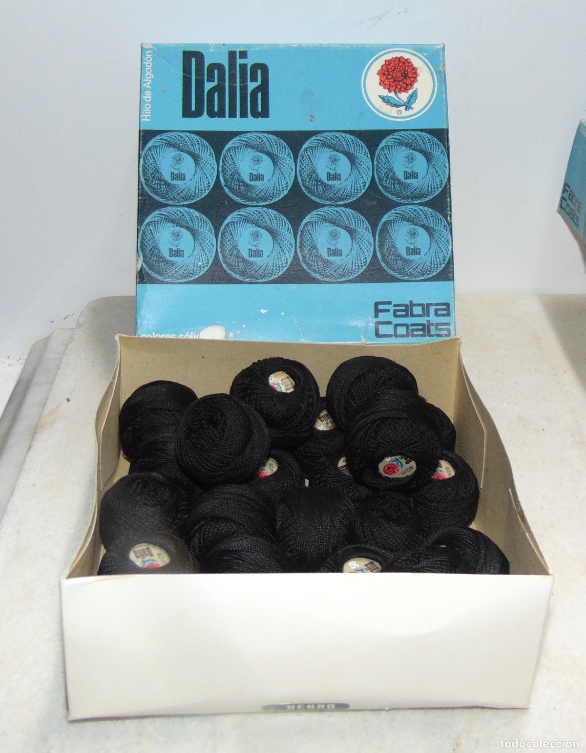 Antig&uuml;edades: CAJA DE HILOS DE ALGODON DALIA DE FABRA Y COATS, NUEVO DE TIENDA