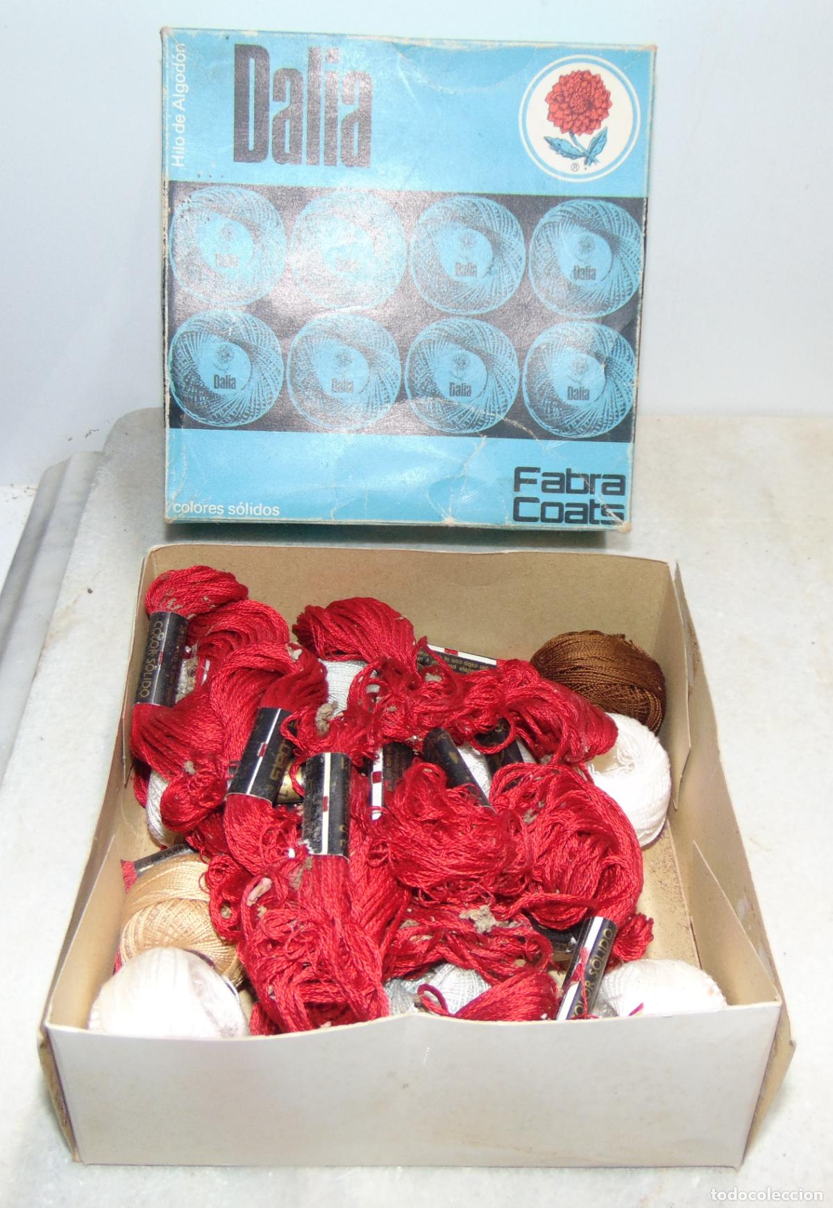 Antig&uuml;edades: CAJA DE HILOS DE ALGODON DALIA DE FABRA Y COATS, NUEVO DE TIENDA
