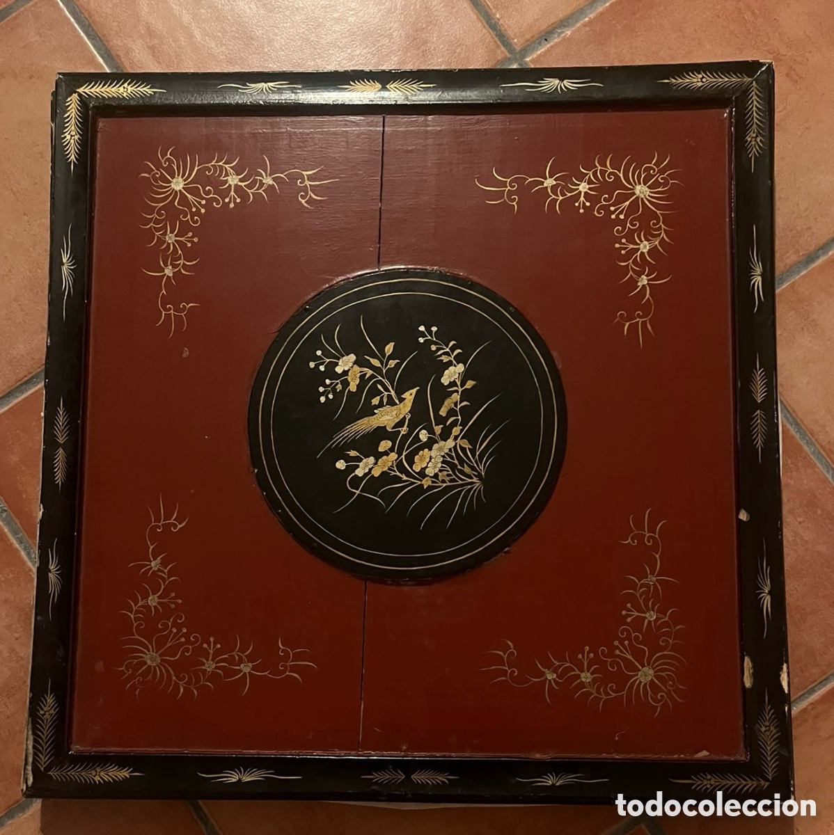 Antig&uuml;edades: Mant&oacute;n de Manila bordado a mano antiguo