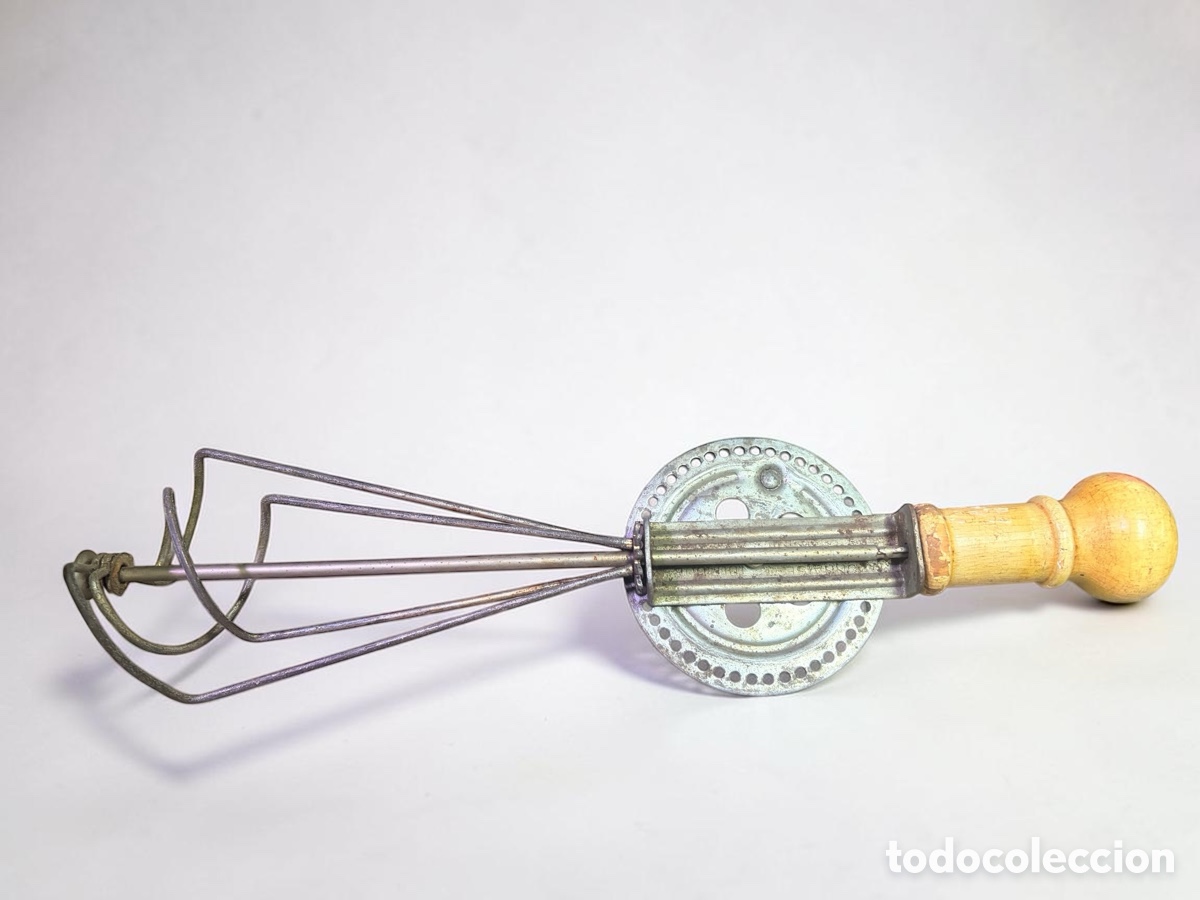 Antig&uuml;edades: Antiguo batidor manual de manivela - Foto 3