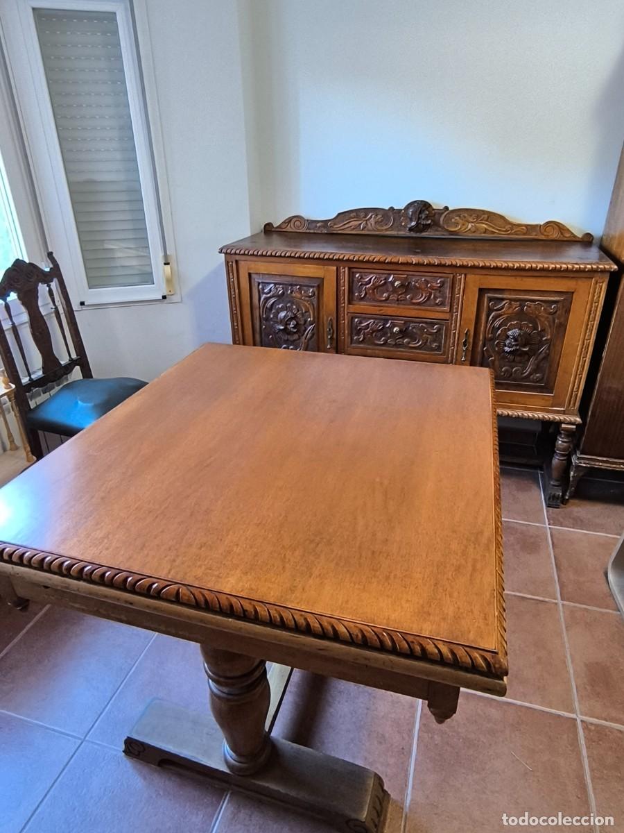 Antig&uuml;edades: Lote muebles comedor a&ntilde;os 40 estilo renacimiento