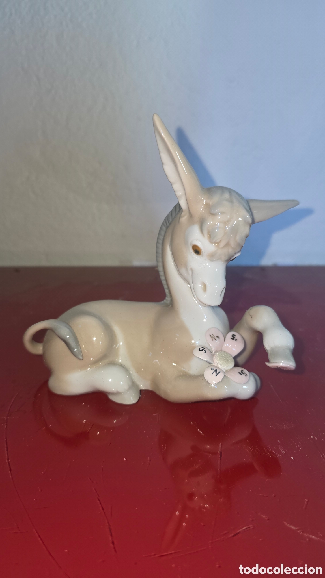 Antiques: Figura porcelana lladro burrito enamorado