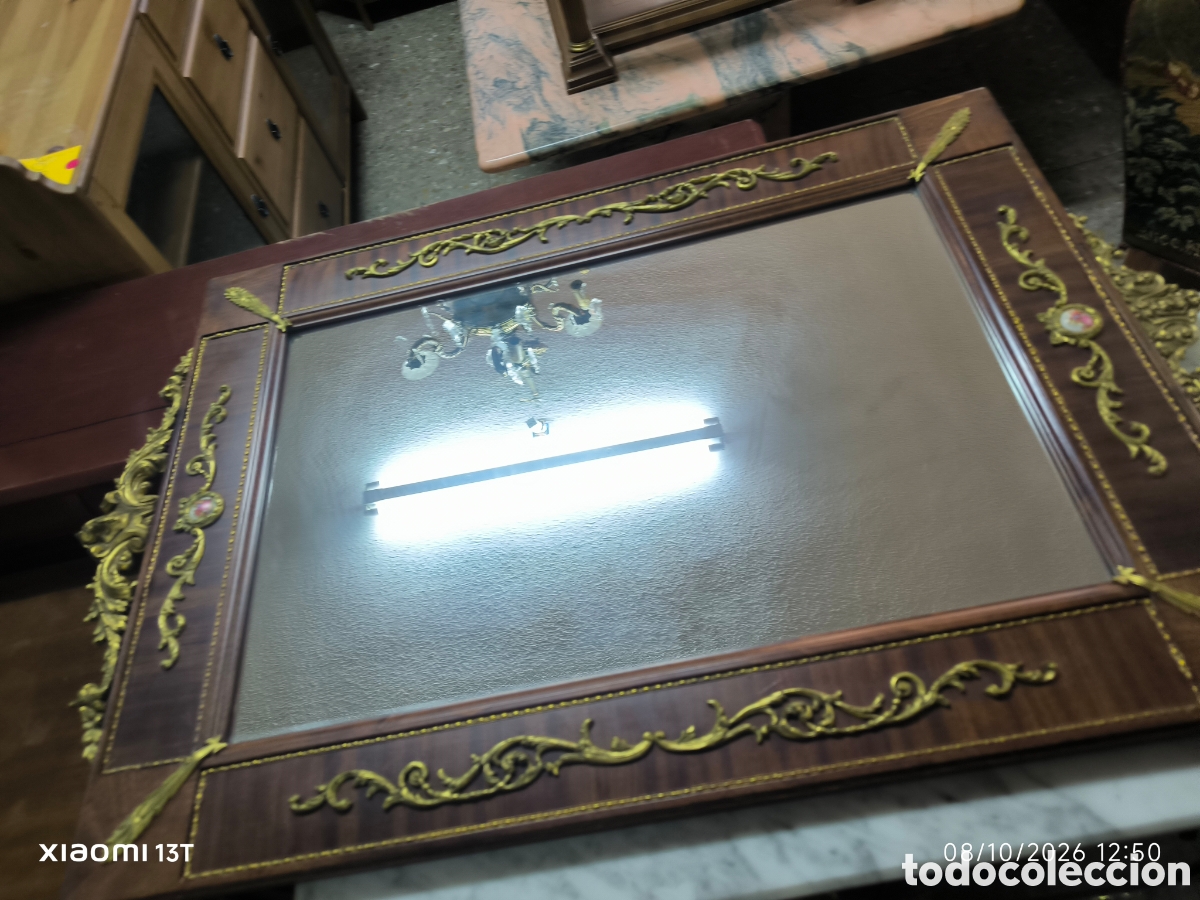 Antig&uuml;edades: Mueble con marqueter&iacute;a y espejo - Foto 6