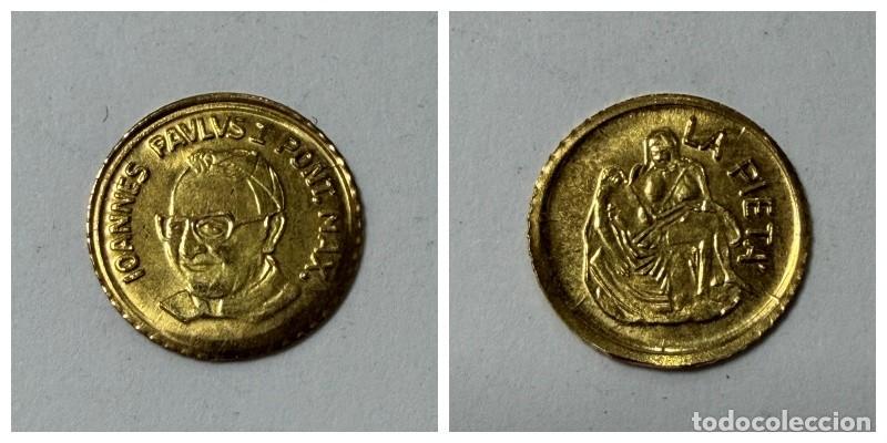 Antig&uuml;edades: MEDALLA RELIGIOSA DEL PAPA JUAN PABLO I. REVERSO LA PIEDAD DE MIGUEL ANGEL. VER FOTOS