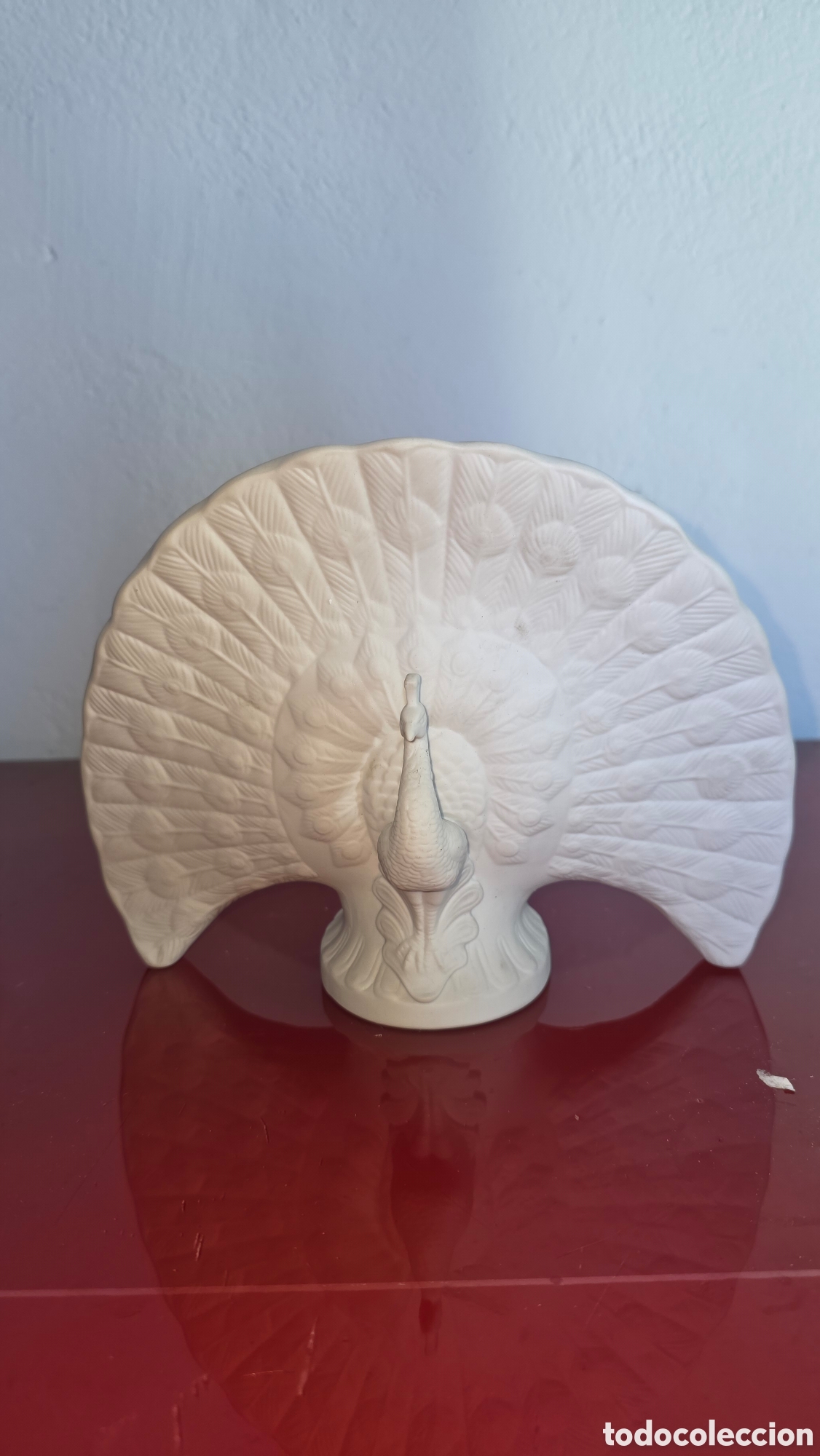 Antiguidades: Jarron pavo real porcelana lladro
