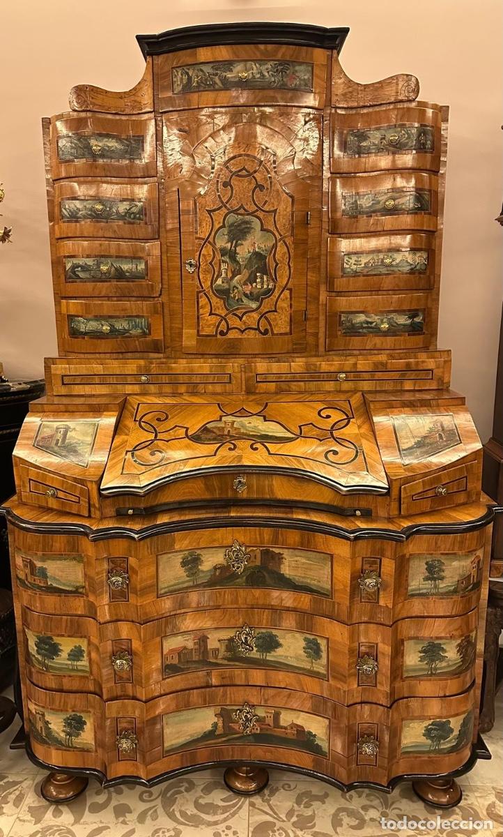 Antig&uuml;edades: Excepcional y raro escritorio barroco de colecci&oacute;n &ndash; siglo XVIII