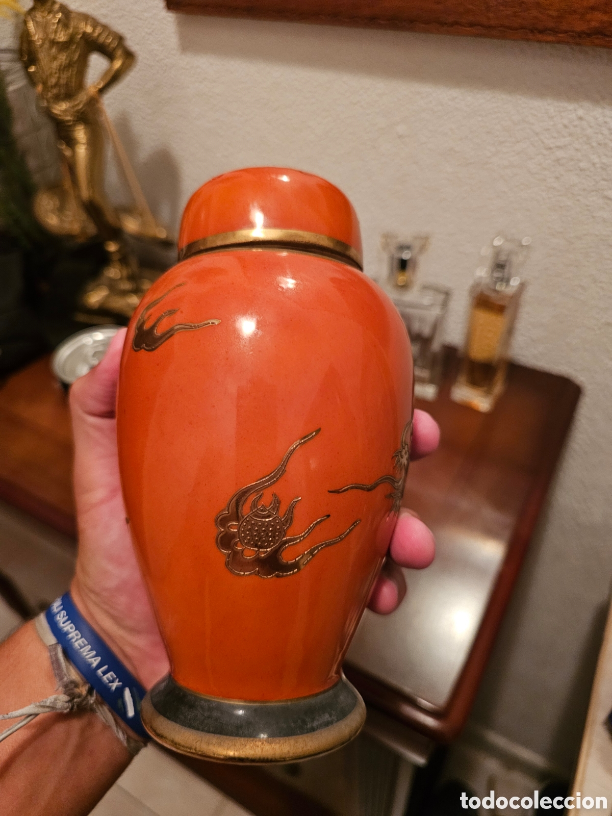 Antig&uuml;edades: quemador de incienso japon&eacute;s antiguo de porcelana Kōrō