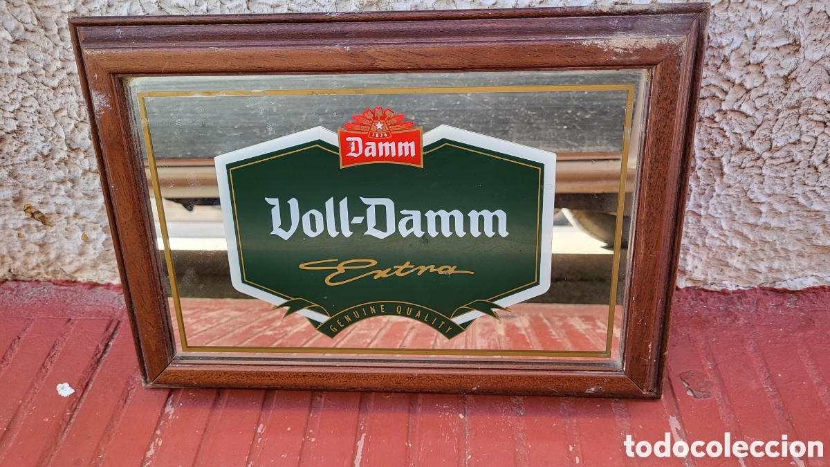 Antig&uuml;edades: Antiguo espejo Publicitario Voll -Damm