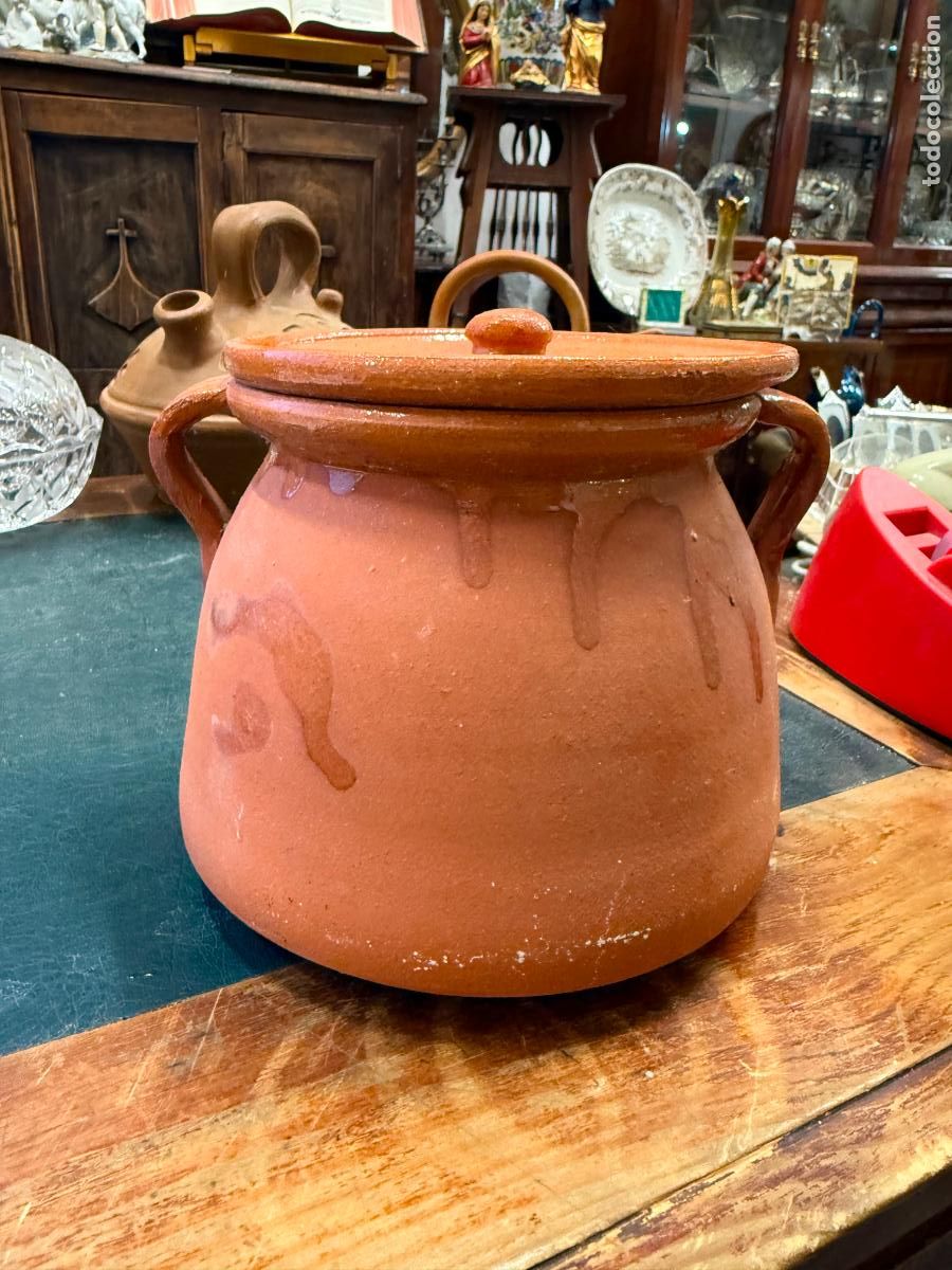 Antig&uuml;edades: ANTIGUA OLLA DE TERRACOTA - MEDIDA 19X16 CM