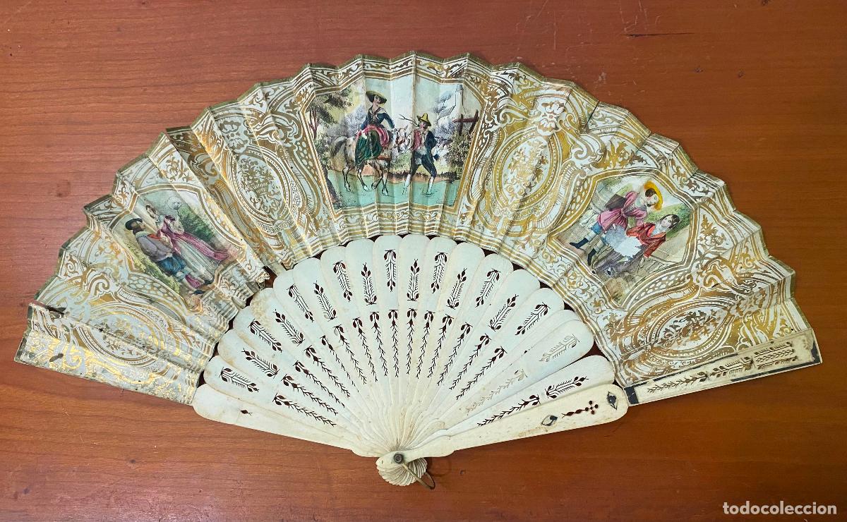 Antig&uuml;edades: antiguo abanico isabelino para restaurar