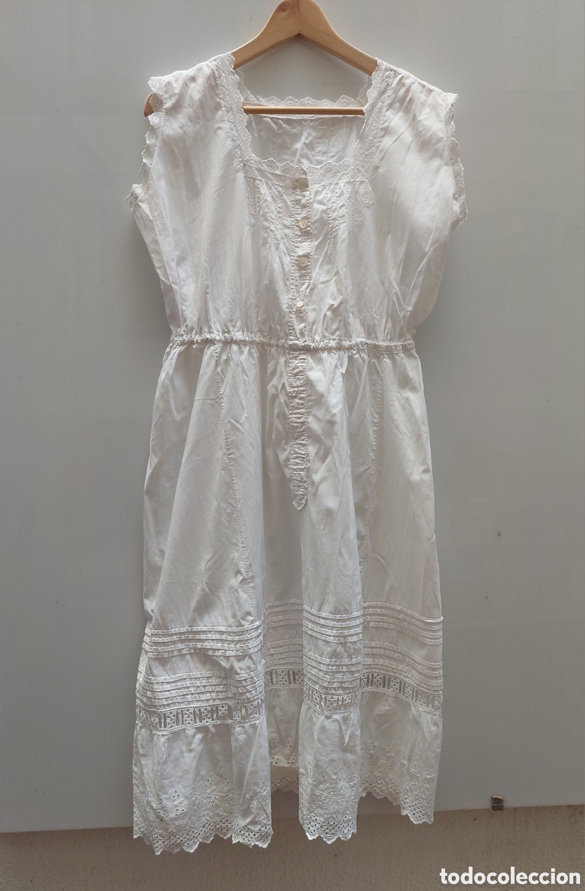 Antig&uuml;edades: Camis&oacute;n antiguo de algod&oacute;n principios s. XX