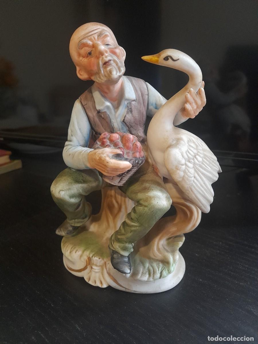 Antig&uuml;edades: Cuadro, cisne, florero mochilay - Foto 4