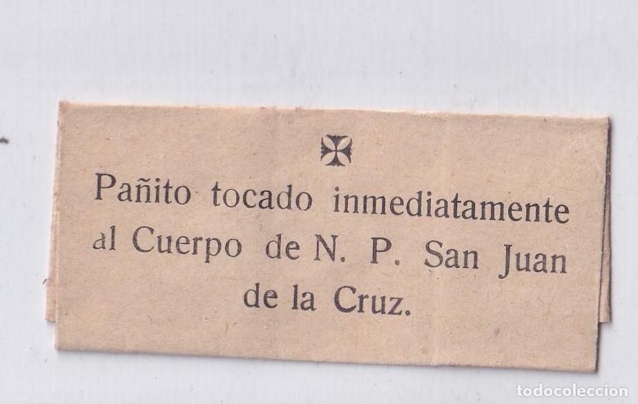 Antig&uuml;edades: Amuleto Detente Bala Pa&ntilde;ito tocado inmediatamente al cuerpo de N P San Juan de la Cruz