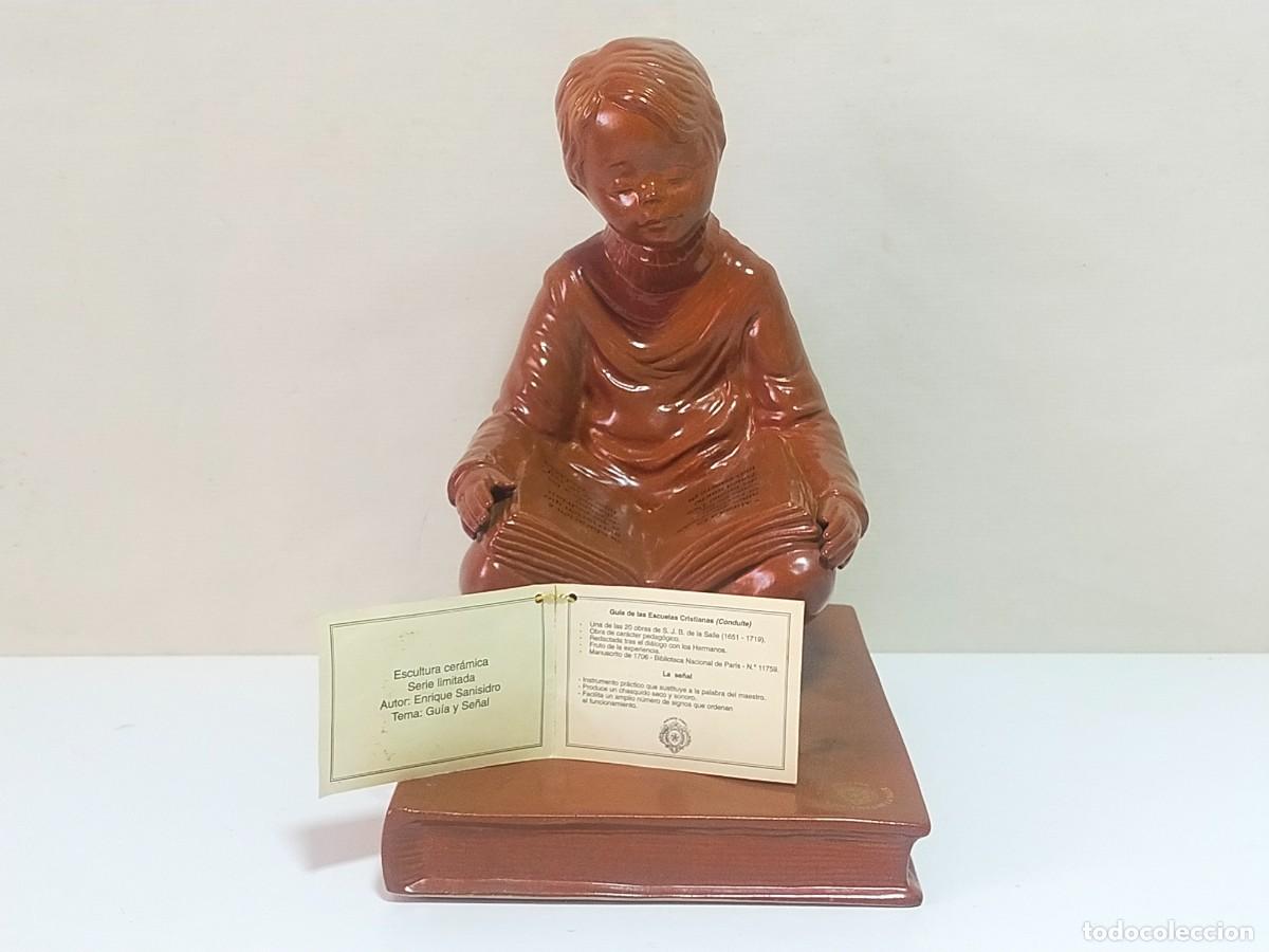 Antig&uuml;edades: Escultura Cer&aacute;mica (Serie Limitada) ENRIQUE SANISIDRO: San Juan Bautista de la Salle.