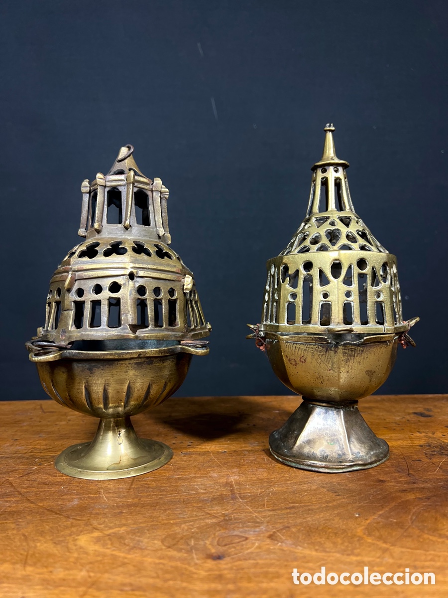Antig&uuml;edades: Incensario de bronce, S.XVI