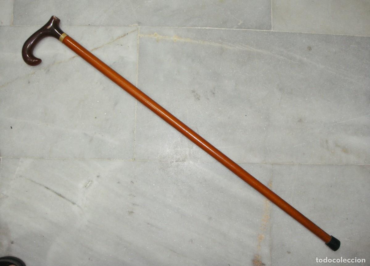 Antig&uuml;edades: Bast&oacute;n antiguo de caballero &middot; Empu&ntilde;adura de resina marr&oacute;n &middot; ca. 1920&ndash;1950