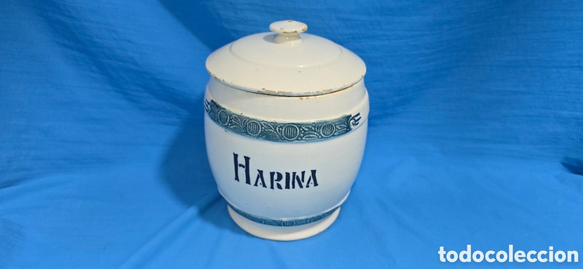 Antig&uuml;edades: ANTIGUO BUCARO, TARRO DE COCINA PARA HARINA . N&deg; 6