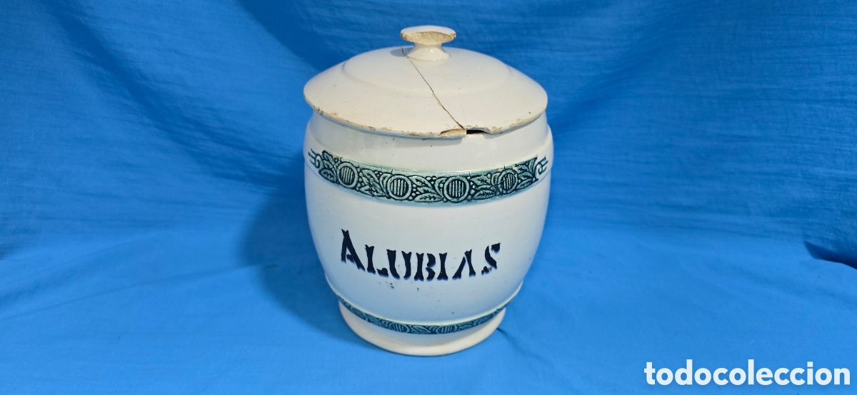 Antig&uuml;edades: ANTIGUO BUCARO, TARRO DE COCINA PARA ALUBIAS. N&deg; 6