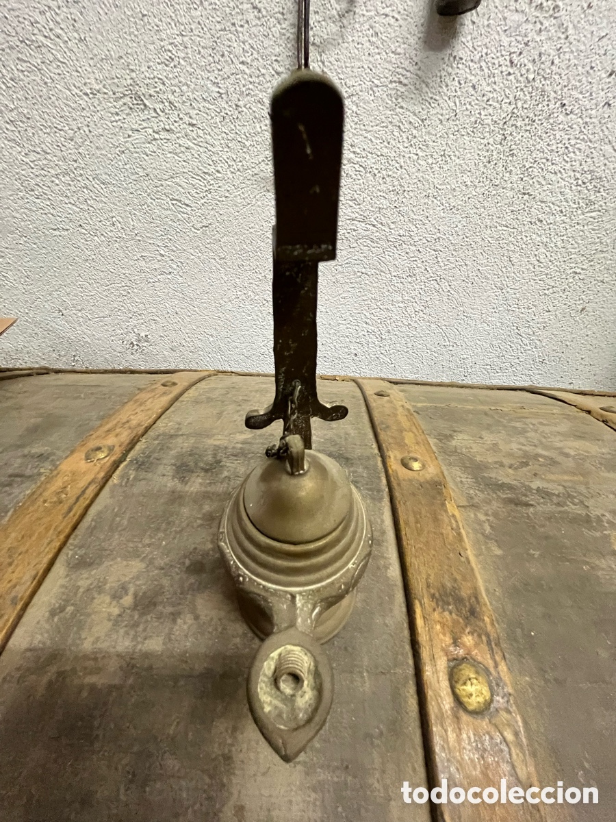 Antig&uuml;edades: L&aacute;mpara antigua de cobre/bronce - Foto 5