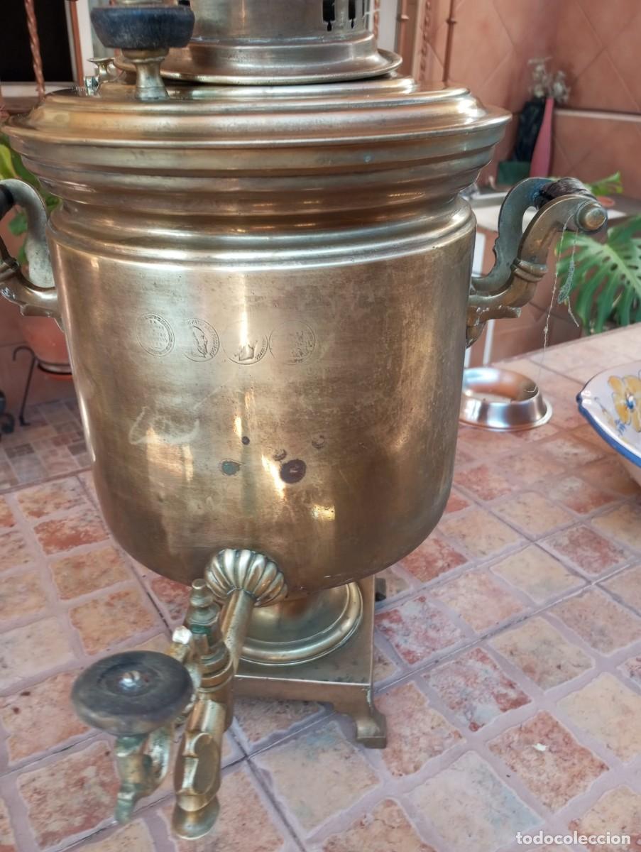 Antig&uuml;edades: Samovar Ruso Antiguo Batashev Tula 1885 - con sellos originales