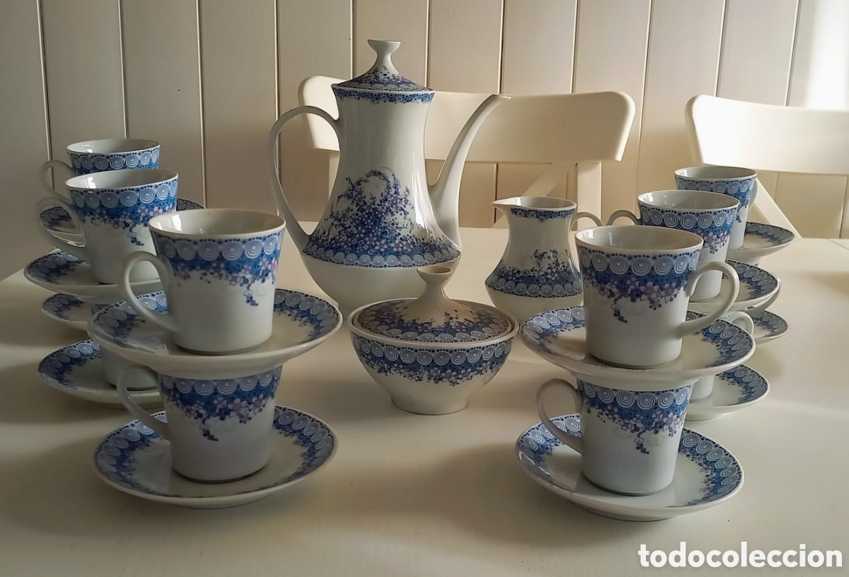 Antig&uuml;edades: Juego de Caf&eacute; Santa Clara 12 servicios