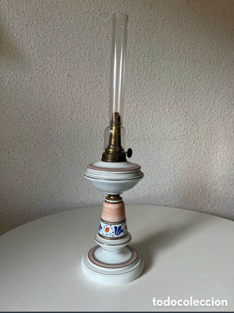 Antig&uuml;edades: Candil de porcelana vintage - 51 cm