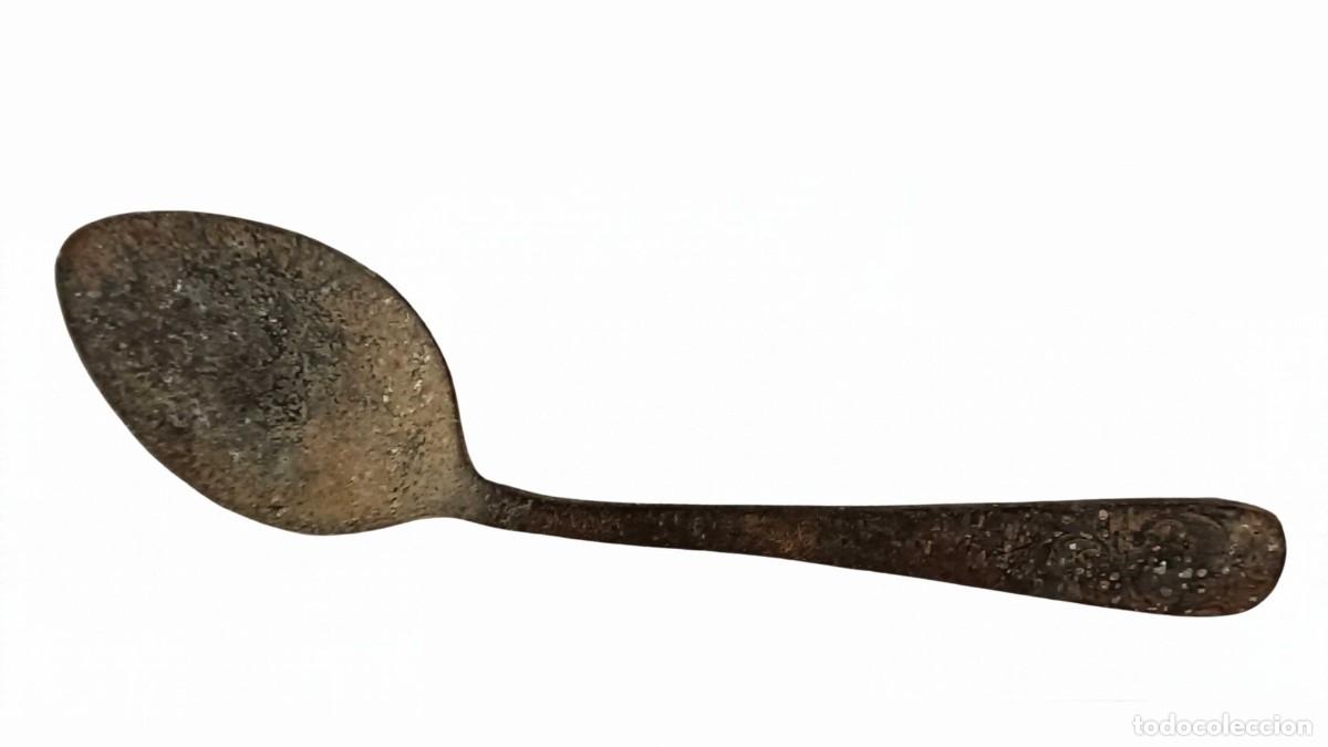 Antig&uuml;edades: CUCHARILLA ANTIGUA DE METAL BLANCO PLATEADO - MARCADA &ldquo;PLATIMEN&rdquo;, PLATA MENESES - SIGLO XIX