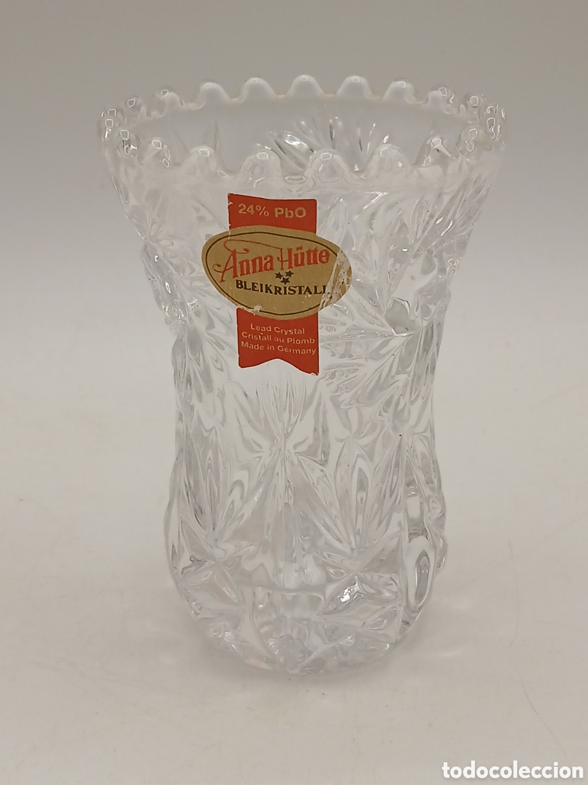 Antig&uuml;edades: Anna Hutte. Peque&ntilde;o jarr&oacute;n cristal al plomo. Made in Germany